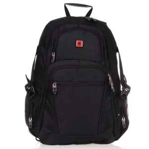 Swiss waterproof 15'' Laptop Backpack Travel School shoulder Bags SW9986 Black